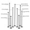 Tall Floor Candle Holders Black DIY 9 Candelabra Holders Set For Birthday Party